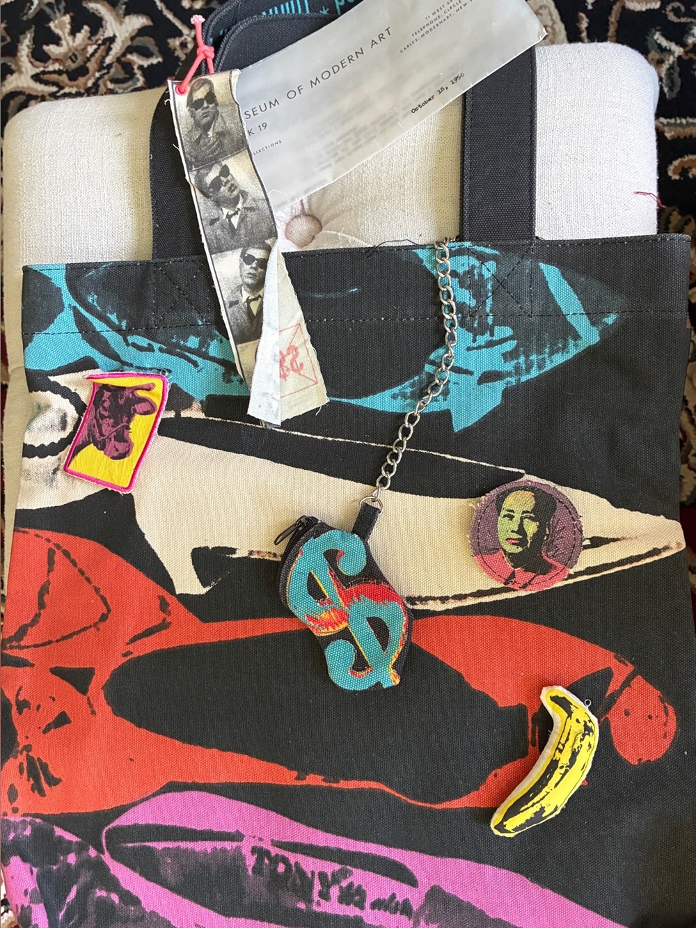 Rare Vintage Andy Warhol  Loop NYC "Diamond Dust Shoes"
Tote Bag 100% COMPLETE